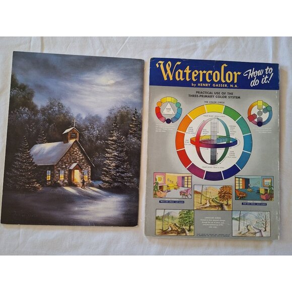 6 Drawing Vintage Book Lot Learn To Draw Sewell Foster Scheewe Trees Watercolor - Picture 5 of 15